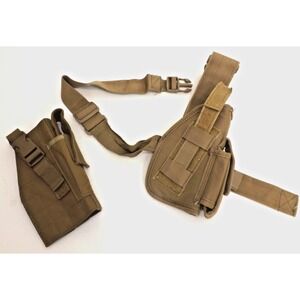 Drop Leg Fox Tactical Holster & Molle System holster both with clip pockets